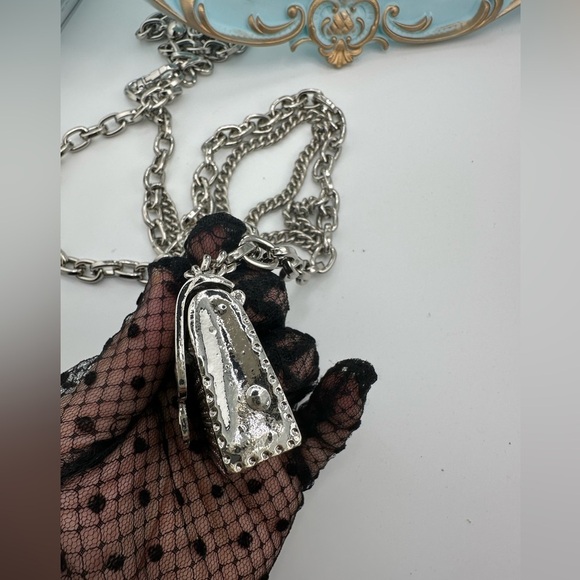 Anthropologie Mini Double Silver Chain Charm Belt/Bag main image 13